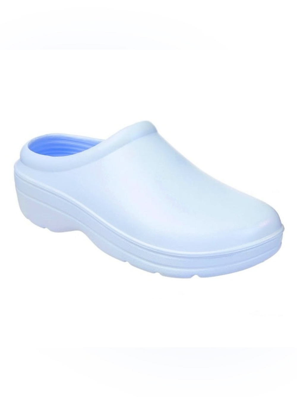 Totes Everywear Women's Clog- Metallic Bonnie Blue. Size 10